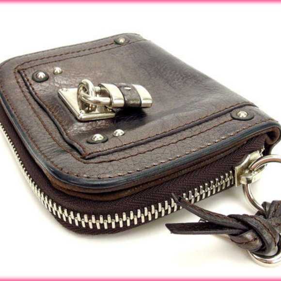 Chloe Wallet Purse Bifold Purple Woman Authentic Used